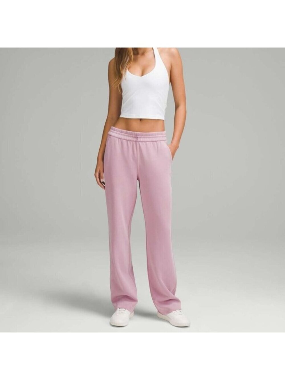 Lululemon Softstreme High-Rise Straight Leg Soft Trouser Pink Women Sz 10